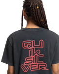 The Quiksilver Womens Collection Womens Stranger Things Upside Down Tee Dress in Black