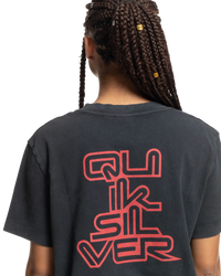 The Quiksilver Womens Collection Womens Stranger Things Upside Down Tee Dress in Black