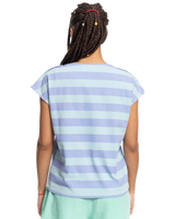 The Quiksilver Womens Collection Womens Stranger Things Lenora Stripped T-Shirt in Lenora Printed Stripes