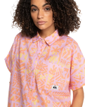 The Quiksilver Womens Collection Womens On Vacation Shirt Dress in Orchid Flower