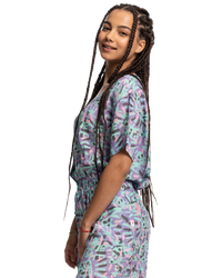 The Quiksilver Womens Collection Womens Stranger Things Lenora Woven Playsuit in Lenora War Paint Marlin