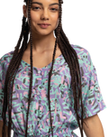 The Quiksilver Womens Collection Womens Stranger Things Lenora Woven Playsuit in Lenora War Paint Marlin