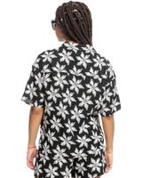 The Quiksilver Womens Collection Womens Stranger Things Upside Down AOP Shirt in Monster Flower Black