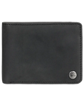 The Quiksilver Mens Mack 2 Leather Wallet in Black