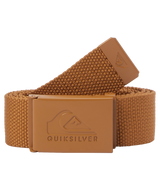 The Quiksilver Principal Schwack Belt in Bone Brown