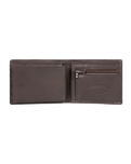 The Quiksilver Mens Gutherie IV Wallet in Chocolate Brown