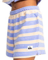 Uni Towel Shorts in Hydrangea Stripe