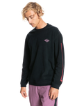 The Quiksilver Mens Flame On Fleece in True Black