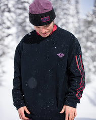 The Quiksilver Mens Flame On Fleece in True Black