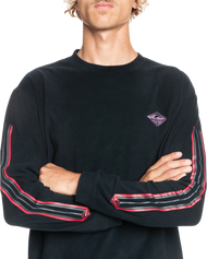 The Quiksilver Mens Flame On Fleece in True Black