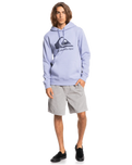 The Quiksilver Mens Big Logo Hoodie in Purple Impression