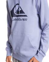 The Quiksilver Mens Big Logo Hoodie in Purple Impression