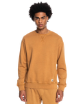 The Quiksilver Mens Trip Away Over Sweatshirt in Brown Sugar