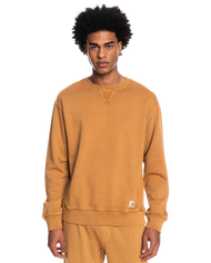 The Quiksilver Mens Trip Away Over Sweatshirt in Brown Sugar