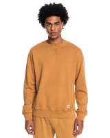 The Quiksilver Mens Trip Away Over Sweatshirt in Brown Sugar