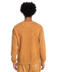 The Quiksilver Mens Trip Away Over Sweatshirt in Brown Sugar