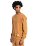 The Quiksilver Mens Trip Away Over Sweatshirt in Brown Sugar