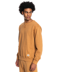 The Quiksilver Mens Trip Away Over Sweatshirt in Brown Sugar