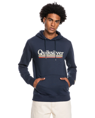 The Quiksilver Mens On The Line Hoodie in Navy Blazer