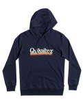 The Quiksilver Mens On The Line Hoodie in Navy Blazer