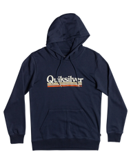 The Quiksilver Mens On The Line Hoodie in Navy Blazer