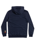 The Quiksilver Mens On The Line Hoodie in Navy Blazer