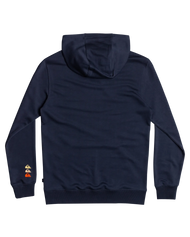 The Quiksilver Mens On The Line Hoodie in Navy Blazer