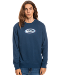 The Quiksilver Mens Temper Trap Sweatshirt in Insignia Blue