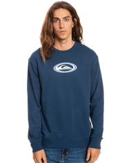 The Quiksilver Mens Temper Trap Sweatshirt in Insignia Blue