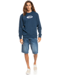 The Quiksilver Mens Temper Trap Sweatshirt in Insignia Blue