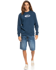 The Quiksilver Mens Temper Trap Sweatshirt in Insignia Blue