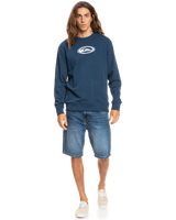 The Quiksilver Mens Temper Trap Sweatshirt in Insignia Blue