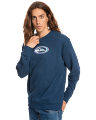 The Quiksilver Mens Temper Trap Sweatshirt in Insignia Blue