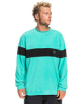 The Quiksilver Mens Flame On Sweatshirt in Pool Green