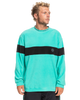 The Quiksilver Mens Flame On Sweatshirt in Pool Green