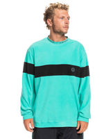 The Quiksilver Mens Flame On Sweatshirt in Pool Green