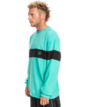 The Quiksilver Mens Flame On Sweatshirt in Pool Green