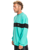 The Quiksilver Mens Flame On Sweatshirt in Pool Green