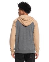 The Quiksilver Mens Essentials Zip Raglan Hoodie in Tannin