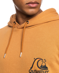 The Quiksilver Mens Rolling Circle Hoodie in Brown Sugar