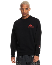 The Quiksilver Mens Stranger Things The Reefer Crew Sweatshirt in Black