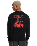 The Quiksilver Mens Stranger Things The Reefer Crew Sweatshirt in Black