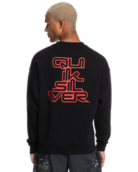 The Quiksilver Mens Stranger Things The Reefer Crew Sweatshirt in Black