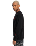 The Quiksilver Mens Stranger Things The Reefer Crew Sweatshirt in Black