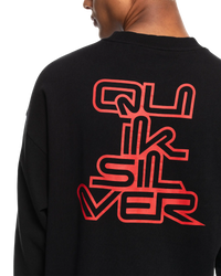 The Quiksilver Mens Stranger Things The Reefer Crew Sweatshirt in Black