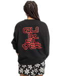 The Quiksilver Mens Stranger Things The Reefer Crew Sweatshirt in Black