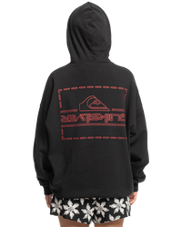 The Quiksilver Mens Stranger Things The Upside Down Hoodie in Black