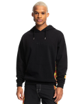 The Quiksilver Mens Stranger Things Checker Arch Surfer Boy Hoodie in Black