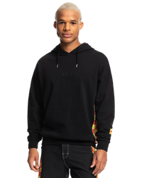 The Quiksilver Mens Stranger Things Checker Arch Surfer Boy Hoodie in Black