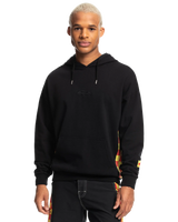 The Quiksilver Mens Stranger Things Checker Arch Surfer Boy Hoodie in Black